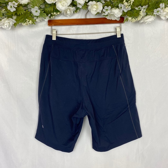 Lululemon Male Navy Shorts Zipper Pockets Medium - Picture 5 of 5
